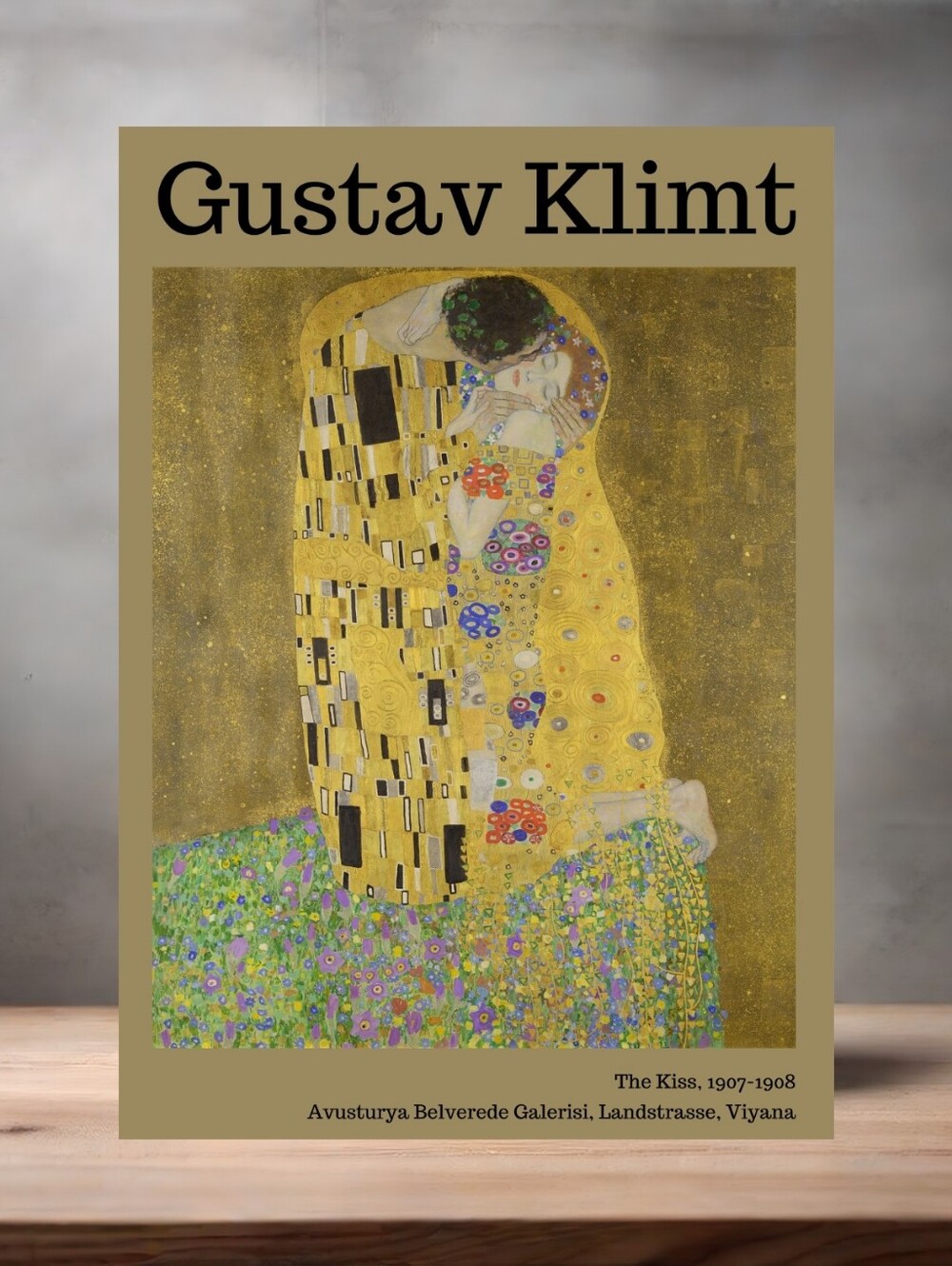 Gustav Klimt 13" X 19" Art Poster, Matte Or Glossy. The Kiss